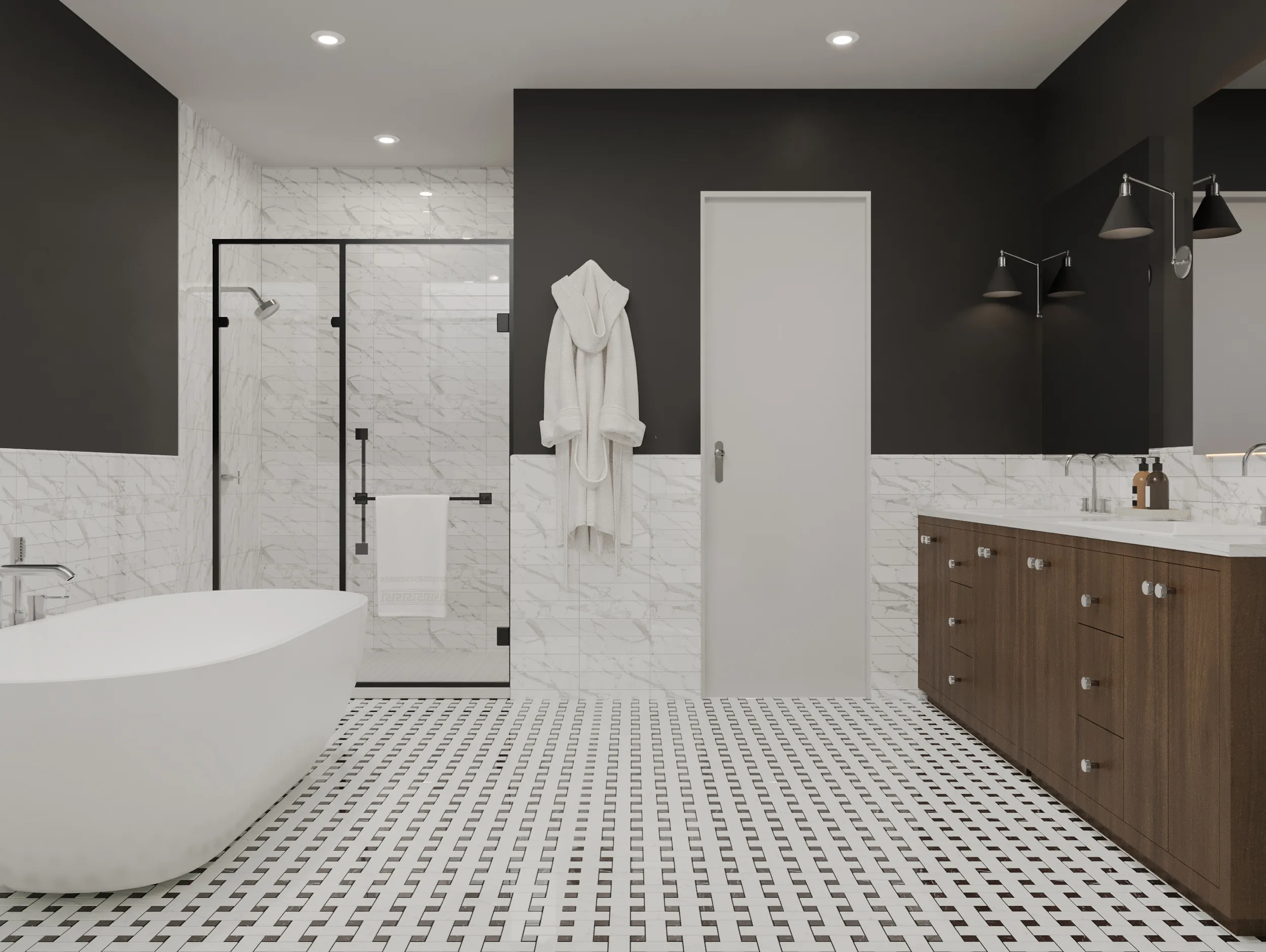 Bathroom rendering at The Breakaway Oxford
