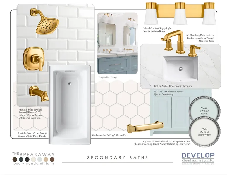 Secondary bathroom finishes at The Breakaway Oxford